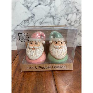 Johanna Parker Design Pastel Gnome Santa Claus Christmas Salt & Pepper Shakers